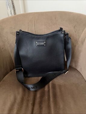 Black Crossbody Bag Pebbled Vegan Shoulder Bag NWT